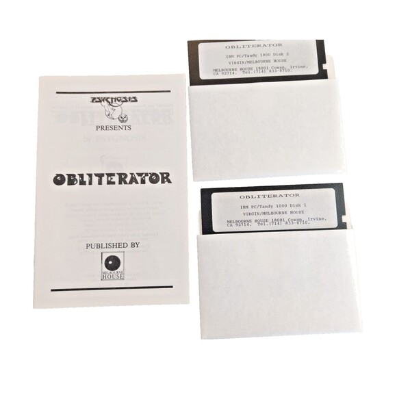 Obliterator PC 1989 Psygnosis Shooter Video Game Floppy Virgin Melbourne House - Picture 9 of 11
